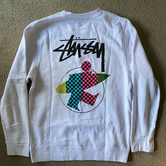 Stussy Other - Stussy Men Crewneck Pullover Sweater Medium White